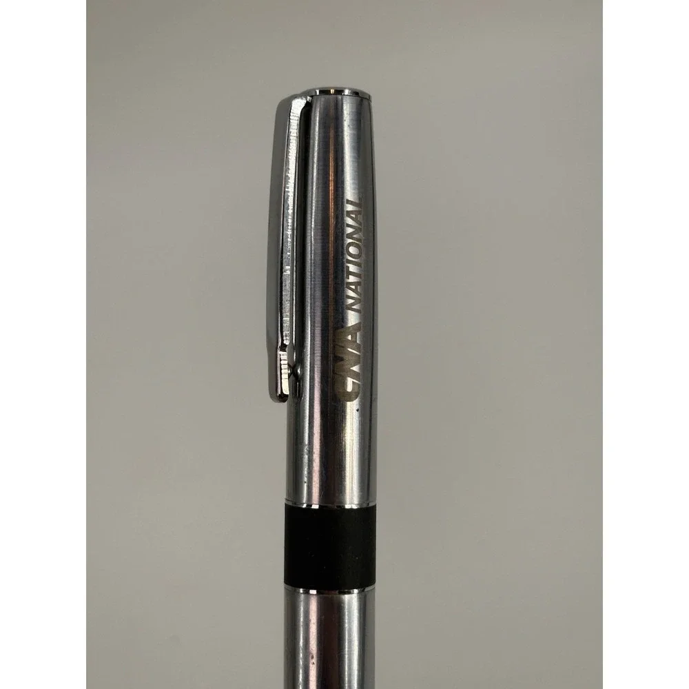 Vintage Polished Silver Advertising Pen CNA National